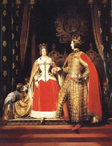 Sir Edwin Landseer Queen Victoria and Prince Albert at the Bal Costume of 12 may 1842 Germany oil painting art